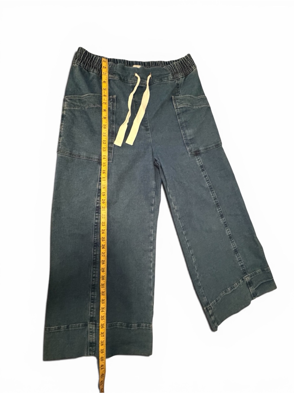 Maeve by ANTHROPOLOGY PLUS SIZE DENIM CAPRI - Picture 3 of 6